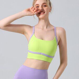 Sports shock-proof fitness underwear with chest pad vest yoga suit